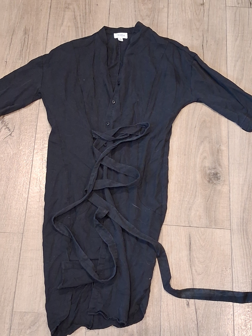 Terra Women’s Shirt Dress XS | Mandarin Collar | Button Down Midi
